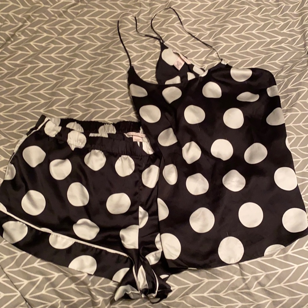 Victoria’s Secret Polka Dot Satin Short Pajamas